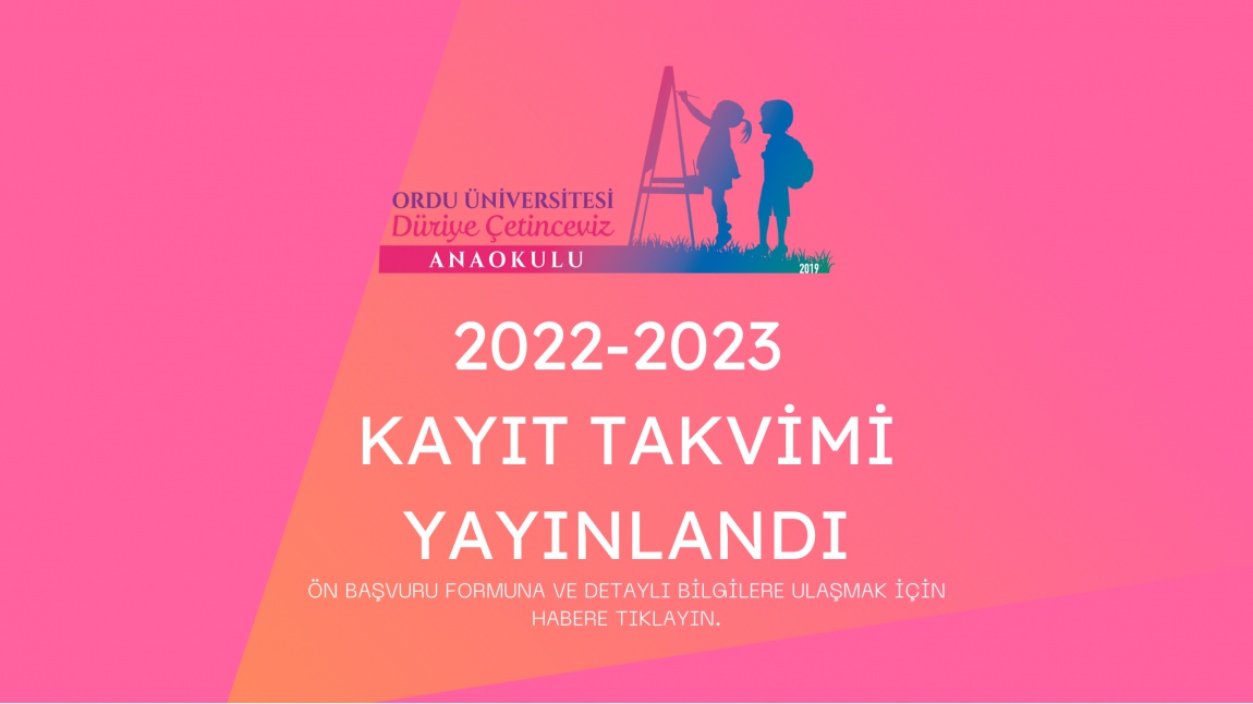 2022-2023 YILI KAYIT TAKVİMİ YAYINLANDI
